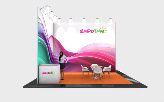 MODULAR EXHIBITION STAND 5m x 4m Open 2 sides | 3x Height Options