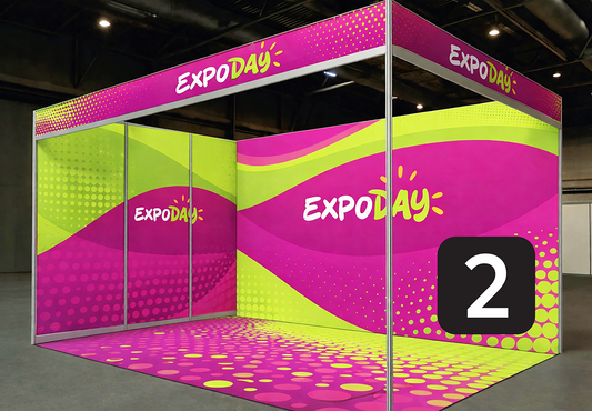 Transform your shell scheme with seamless fabric graphics, printed fascia panels and branded flooring. Vibrant, crease-free exhibition displays.