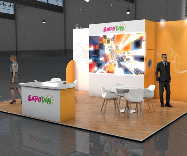 SKYLARK 2 VIDEO WALL BEMATRIX EXHIBITION STAND HIRE