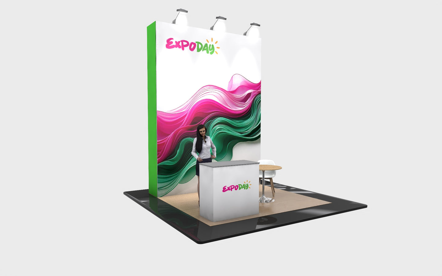 MODULAR EXHIBITION STAND 3m SQ Open 3 sides | 3x Height Options