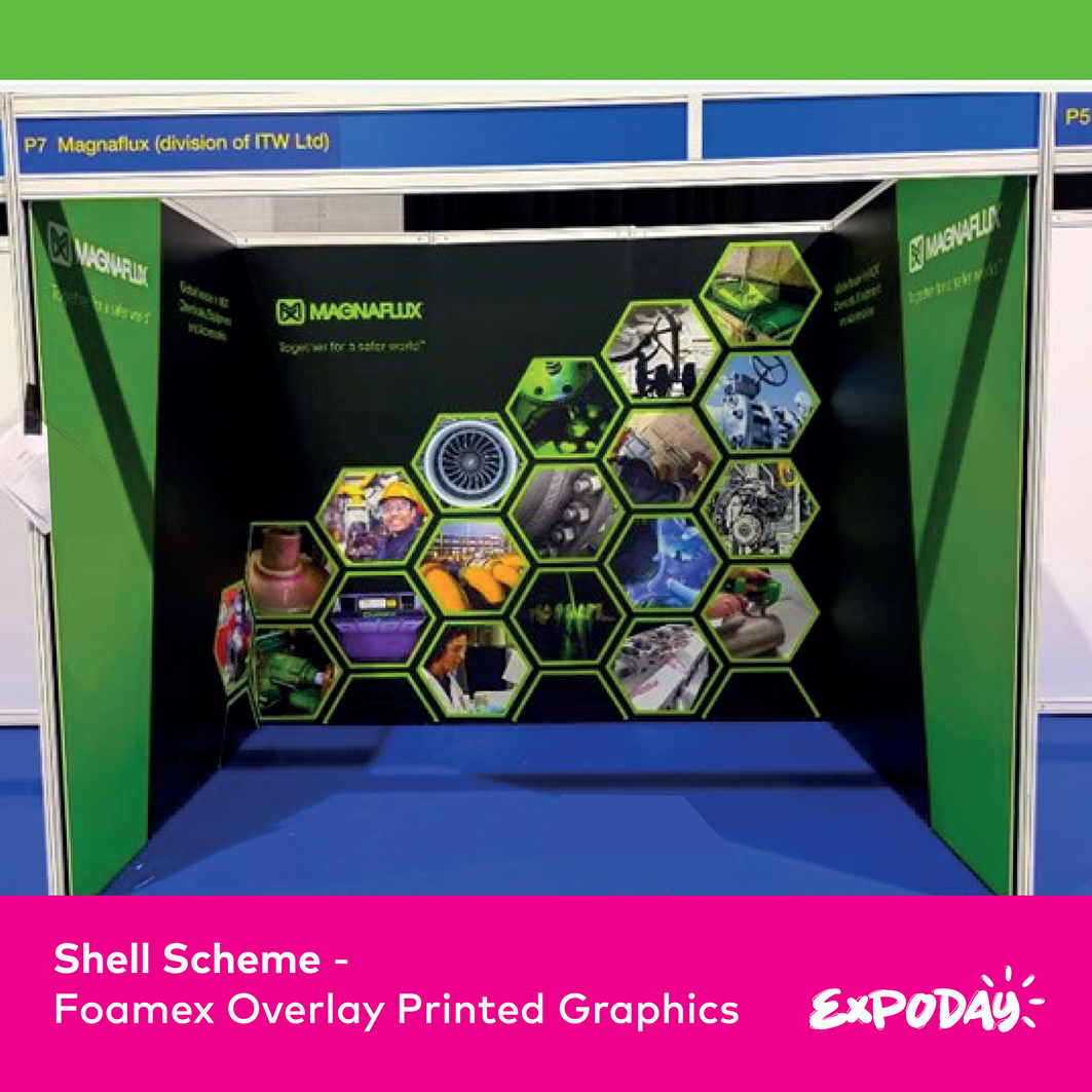 Shell Scheme Printed PVC Foamex Overlay Graphics Panels – ExpoDay
