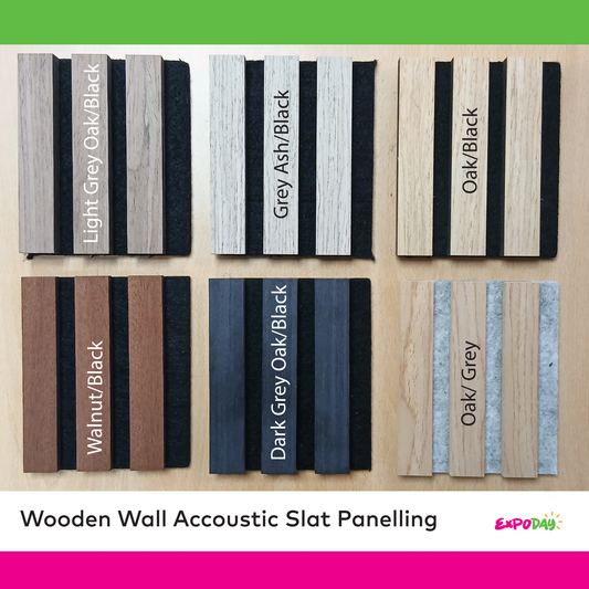 wooden wall panelling acoustic decor exhibitions EXPODAY